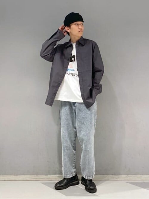 WEGO/パッカリングブロードシャツ