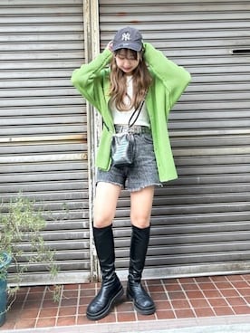 「アイテム（カーディガン/ボレロ）」を使った、WEGOさん（レディース・155cm）の春コーディネート