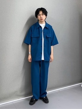 「LUCY（ルーシー）のアイテム（スラックス）」を使った、WEGOさん（メンズ・163cm）の夏コーディネート