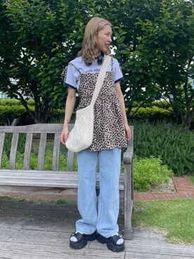 「WC（ダブル シー）のアイテム（パンツ）」を使った、WEGOさん（レディース・157cm）の夏コーディネート