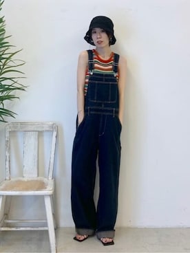 「WEGO（ウィゴー）のアイテム（オールインワン・サロペット）」を使った、WEGOさん（レディース・163cm）の夏コーディネート