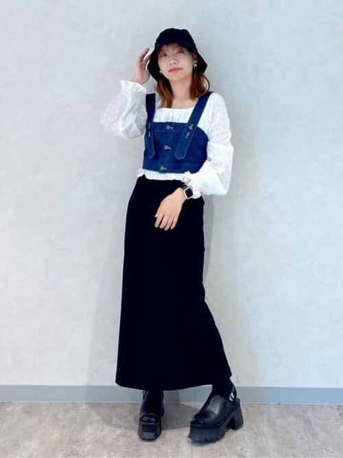 セール】WEGO/【セットアップ対応】ボタンデニムビスチェ