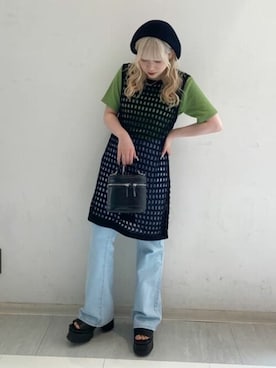 「WEGO（ウィゴー）のアイテム（ハンチング/ベレー帽）」を使った、WEGOさん（レディース・147cm）の夏コーディネート