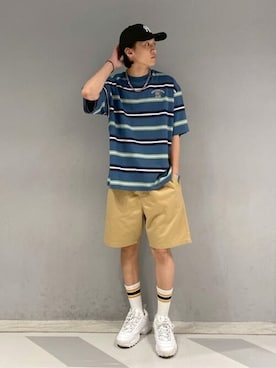 「WEGO（ウィゴー）のアイテム（チノパンツ）」を使った、WEGOさん（メンズ・174cm）の夏コーディネート