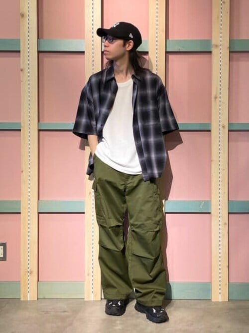 WEGO/オンブレチェックビッグシャツ