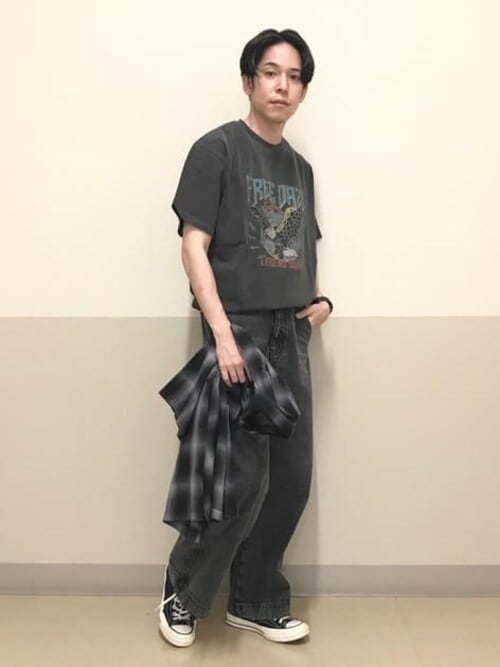 WEGO/オンブレチェックビッグシャツ