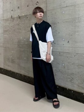 「LUCY（ルーシー）のアイテム（パンツ）」を使った、WEGOさん（メンズ・176cm）の夏コーディネート