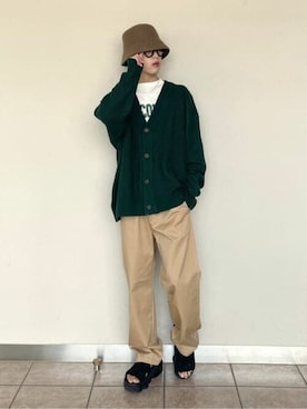 「WEGO（ウィゴー）のアイテム（チノパンツ）」を使った、WEGOさん（メンズ・168cm）の秋コーディネート