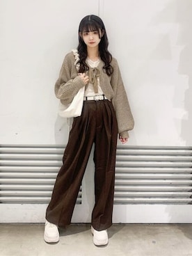 「PHILLY（フィリー）のアイテム（バッグ）」を使った、WEGOさん（レディース・163cm）の秋コーディネート