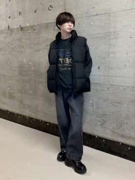 「WEGO（ウィゴー）のアイテム（ダウンベスト）」を使った、WEGOさん（メンズ・176cm）の秋コーディネート
