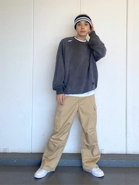 「WEGO（ウィゴー）のアイテム（ニットキャップ/ビーニー）」を使った、WEGOさん（メンズ・177cm）の秋コーディネート