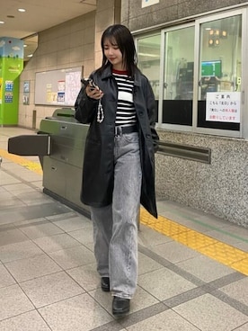 「WEGO（ウィゴー）のアイテム（ライダースジャケット）」を使った、WEGOさん（レディース・152cm）の秋コーディネート