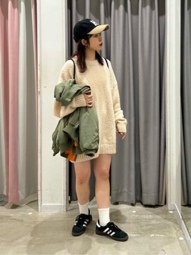 「WEGO（ウィゴー）のアイテム（MA-1）」を使った、WEGOさん（レディース・156cm）の秋コーディネート