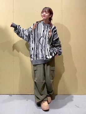 「アイテム（スニーカー、イエロー系）」を使った、WEGOさん（レディース・149cm）の冬コーディネート