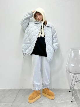 「WC（ダブル シー）のアイテム（パンツ）」を使った、WEGOさん（レディース・157cm）の冬コーディネート