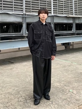 「LUCY（ルーシー）のアイテム（パンツ）」を使った、WEGOさん（メンズ・172cm）の冬コーディネート