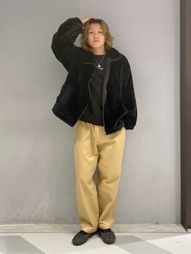 「WEGO（ウィゴー）のアイテム（チノパンツ）」を使った、WEGOさん（メンズ・174cm）の冬コーディネート