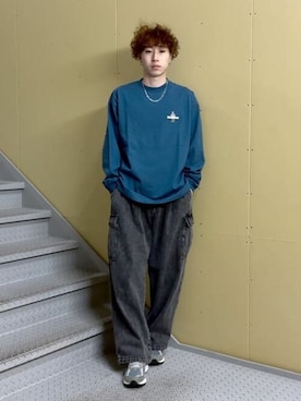 「BEN DAVIS（ベンデイビス）のアイテム（トップス）」を使った、WEGOさん（メンズ・175cm）の冬コーディネート