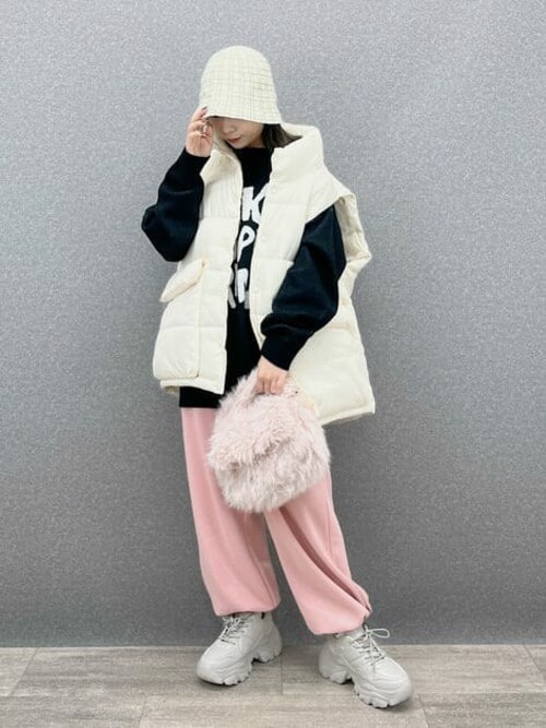 セール】WEGO/カラーナイロンパデッドベスト（ダウンベスト