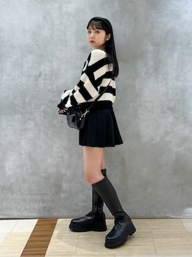 「WEGO（ウィゴー）のアイテム（スカート）」を使った、WEGOさん（レディース・147cm）の冬コーディネート