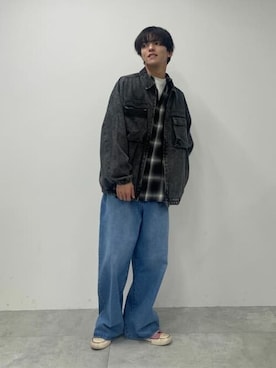 「WEGO（ウィゴー）のアイテム（デニムジャケット）」を使った、WEGOさん（メンズ・175cm）の冬コーディネート