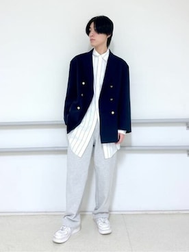 「WEGO（ウィゴー）のアイテム（スウェットパンツ）」を使った、WEGOさん（メンズ・179cm）の冬コーディネート