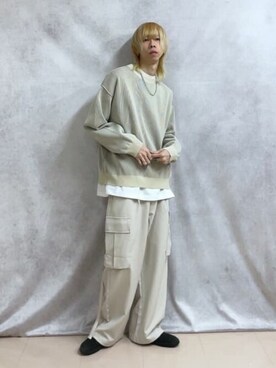 「LUCY（ルーシー）のアイテム（パンツ）」を使った、WEGOさん（メンズ・173cm）の春コーディネート