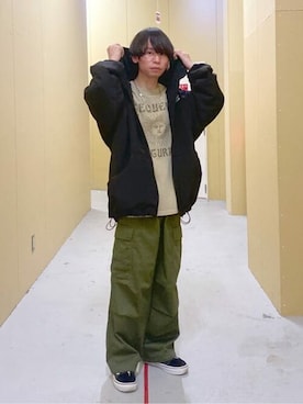 「WEGO（ウィゴー）のアイテム（ブルゾン）」を使った、WEGOさん（メンズ・165cm）の春コーディネート