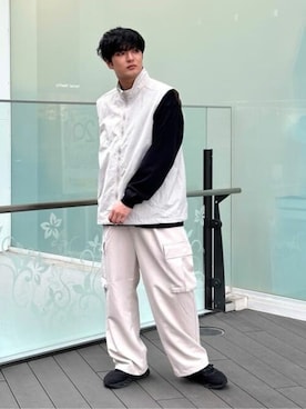 「LUCY（ルーシー）のアイテム（パンツ）」を使った、WEGOさん（メンズ・174cm）の春コーディネート
