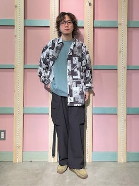「LUCY（ルーシー）のアイテム（パンツ）」を使った、WEGOさん（メンズ・168cm）の春コーディネート
