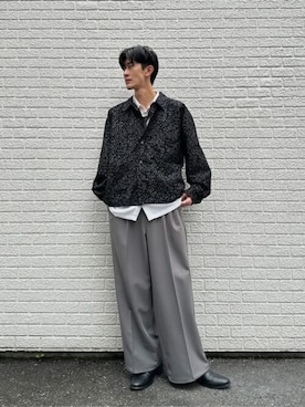 「WEGO（ウィゴー）のアイテム（スラックス）」を使った、WEGOさん（メンズ・179cm）の春コーディネート
