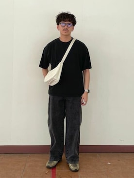 「THE STANDARD（ザスタンダード）のアイテム（パンツ）」を使った、WEGOさん（メンズ・180cm）の春コーディネート