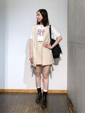 「WEGO（ウィゴー）のアイテム（バックパック/リュック）」を使った、WEGOさん（レディース・165cm）の春コーディネート