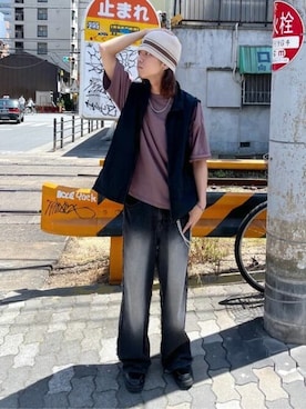 「WEGO（ウィゴー）のアイテム（ニットキャップ/ビーニー）」を使った、WEGOさん（メンズ・173cm）の夏コーディネート