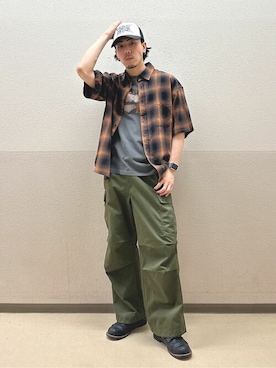 「WEGO（ウィゴー）のアイテム（帽子）」を使った、WEGOさん（メンズ・176cm）の夏コーディネート