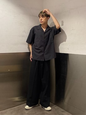 「WEGO（ウィゴー）のアイテム（スラックス）」を使った、WEGOさん（メンズ・177cm）の夏コーディネート