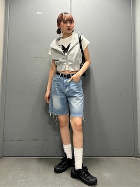 「WC（ダブル シー）のアイテム（バッグ）」を使った、WEGOさん（レディース・162cm）の夏コーディネート