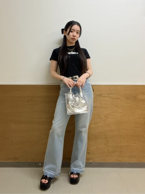 （7月VIP 10%off中) レオです❣️0707-2 セール】WEGO/クリンクルプリントトップス（Tシャツ/カットソー