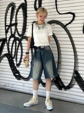 「WC（ダブル シー）のアイテム（バッグ）」を使った、WEGOさん（レディース・166cm）の夏コーディネート