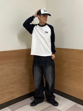 「WEGO（ウィゴー）のアイテム（帽子）」を使った、WEGOさん（メンズ・177cm）の秋コーディネート