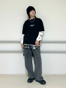 「WEGO（ウィゴー）のアイテム（帽子）」を使った、WEGOさん（メンズ・172cm）の秋コーディネート