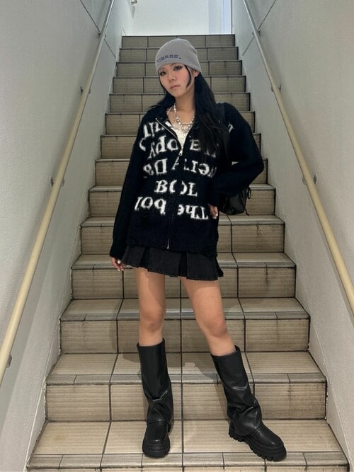 セール】シャギーニットロゴZIPパーカー(パーカー)|Figments セール】シャギーニットロゴZIPパーカー(パーカー)|Figments