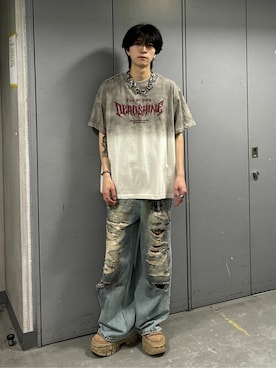 「Figments（フィグメンツ）のアイテム」を使った、WEGOさん（メンズ・176cm）の夏コーディネート