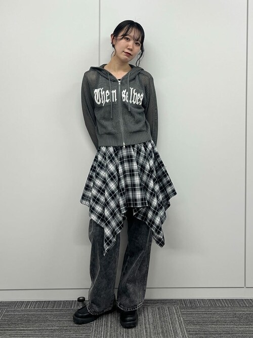 セール】WEGO/【25年春夏新作】ジャガードメッシュパーカー