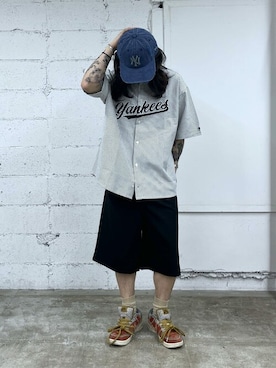「LUCY（ルーシー）のアイテム（パンツ）」を使った、WEGOさん（メンズ・168cm）の夏コーディネート