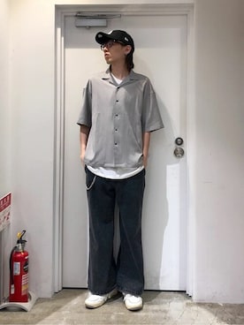 「アイテム（デニムパンツ）」を使った、WEGOさん（メンズ・186cm）の夏コーディネート