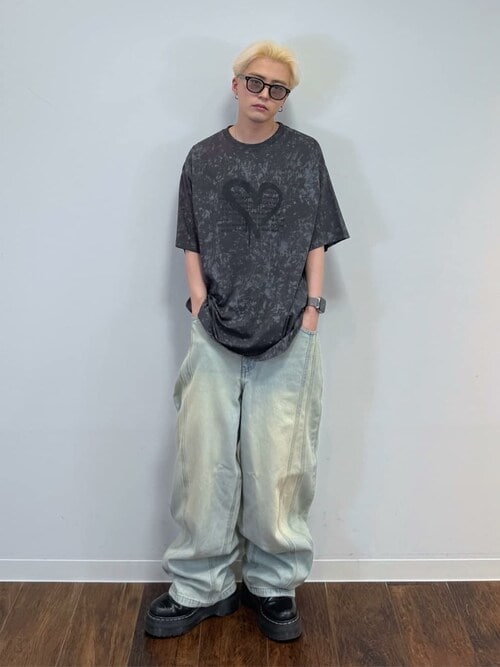WEGO/【25年春夏新作】スノーパターングラフィックT