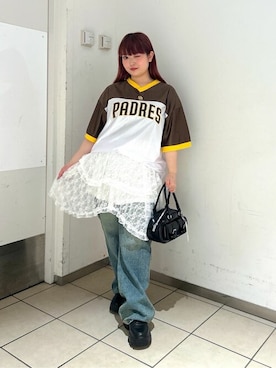 「アイテム（スカート）」を使った、WEGOさん（レディース・147cm）の夏コーディネート