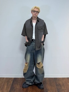 「アイテム（タンクトップ）」を使った、WEGOさん（メンズ・160cm）の夏コーディネート