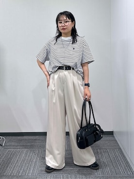 「アイテム（ボストンバッグ）」を使った、WEGOさん（レディース・157cm）の夏コーディネート
